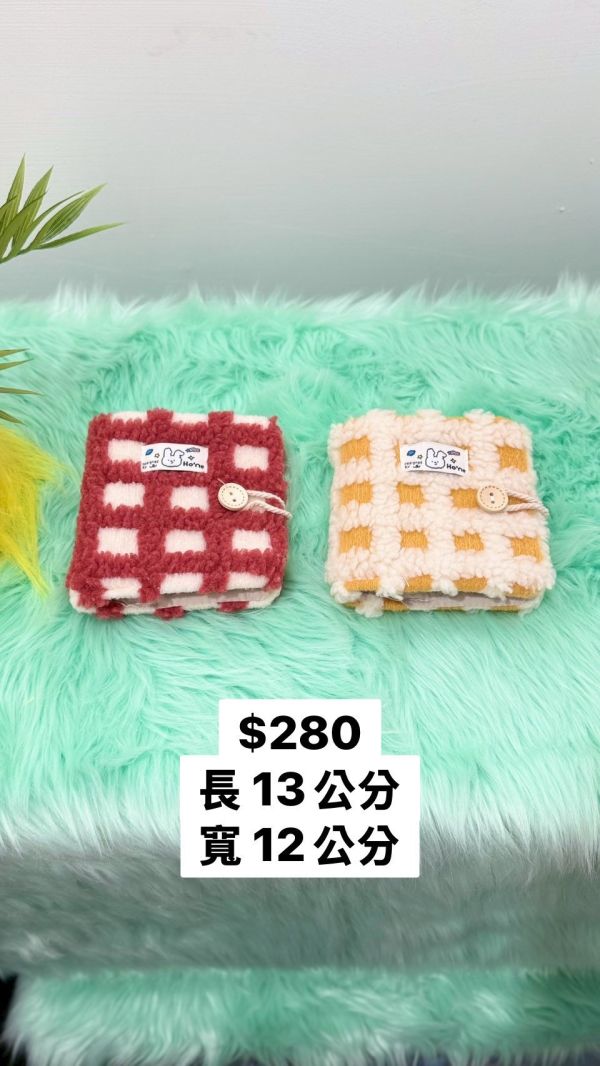 復古格紋毛絨拍貼本 