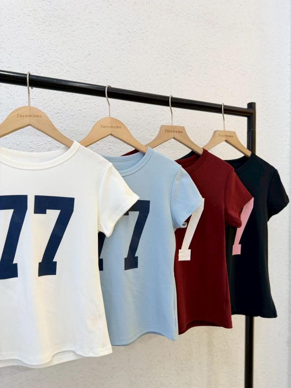 美式數字短袖上衣 