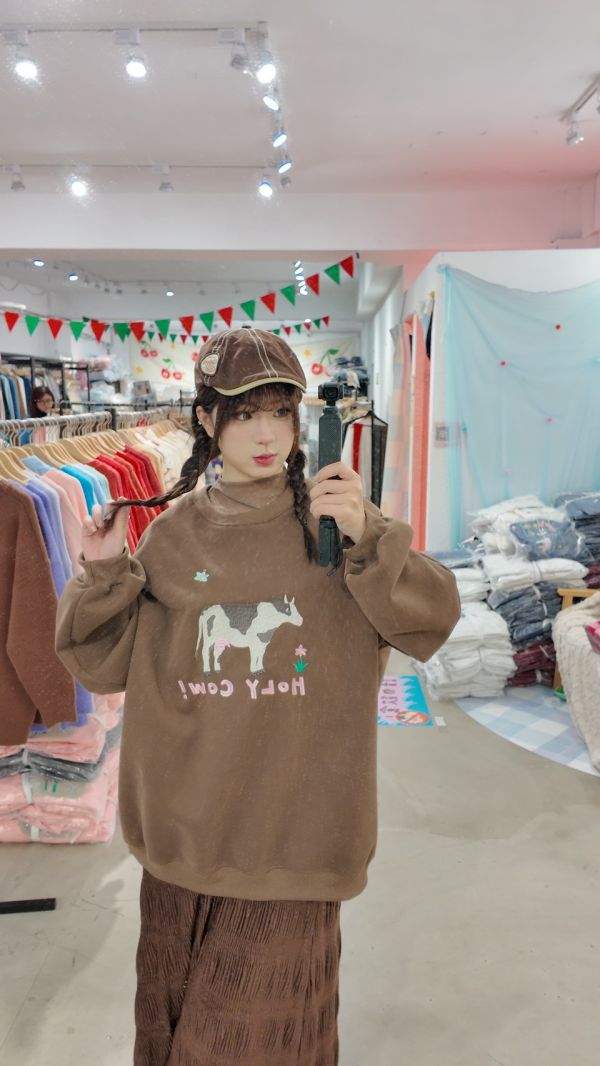 自訂款-可愛牛牛刺繡大學踢 