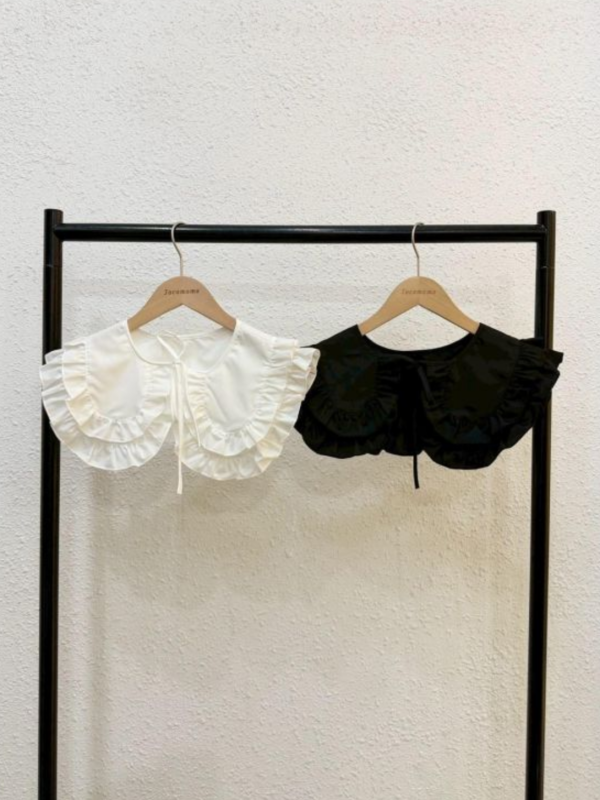 可愛雙層荷葉領片 