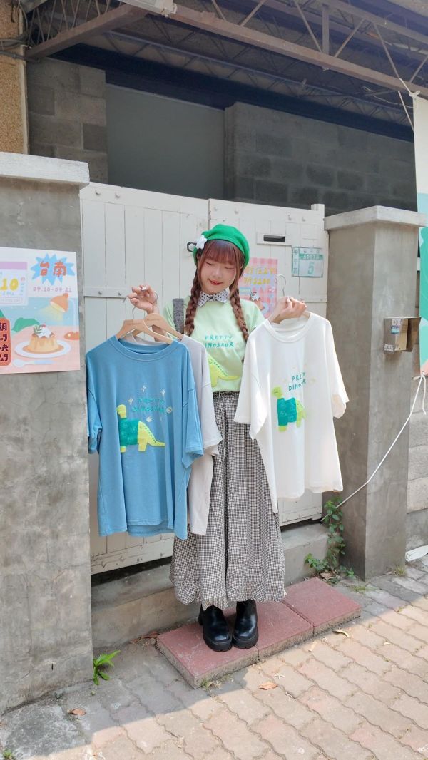 自訂款-漂亮恐龍刺繡大踢 