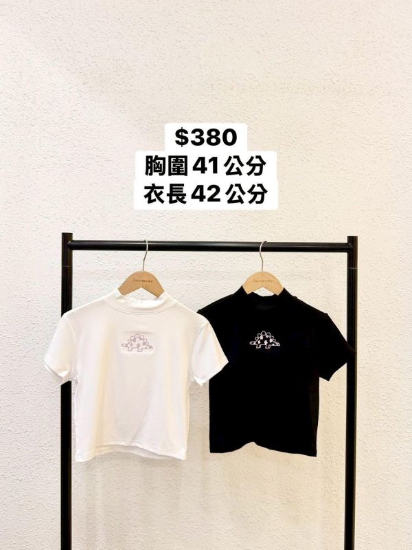 自訂款-線條劍龍刺繡高領上衣 (MIT) 