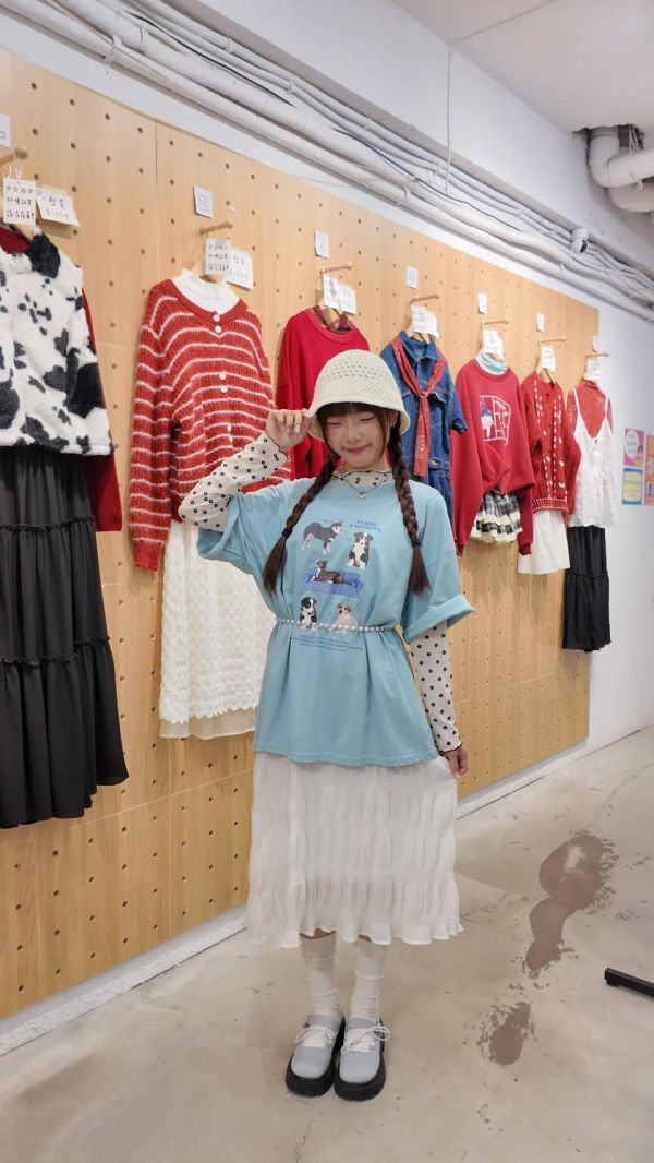 小花花長袖透膚 