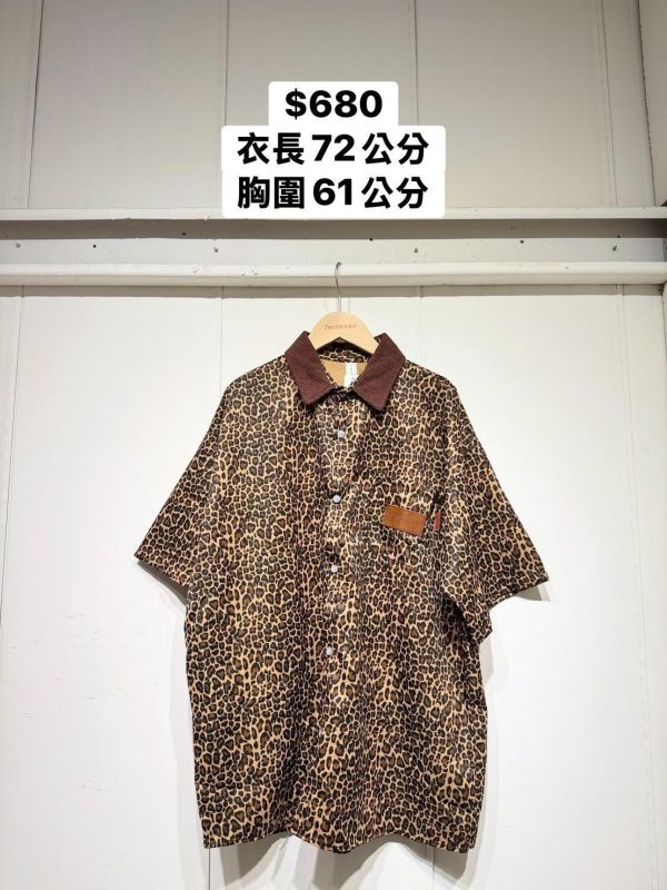 街頭風豹紋襯衫 