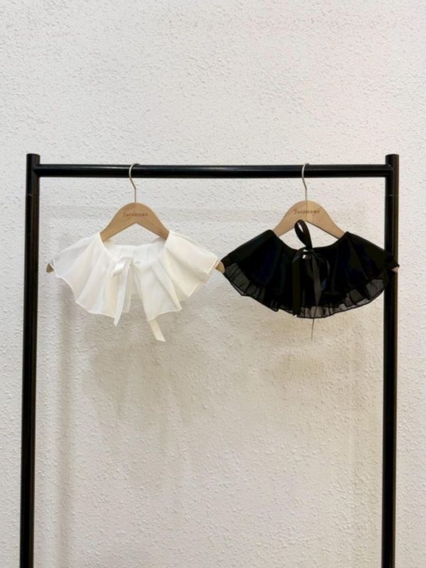 雲朵飄紗荷葉領片 