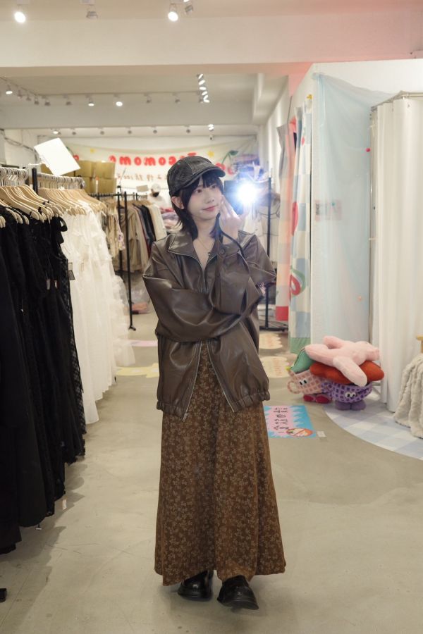 氣質碎花細肩洋裝 (冬) 