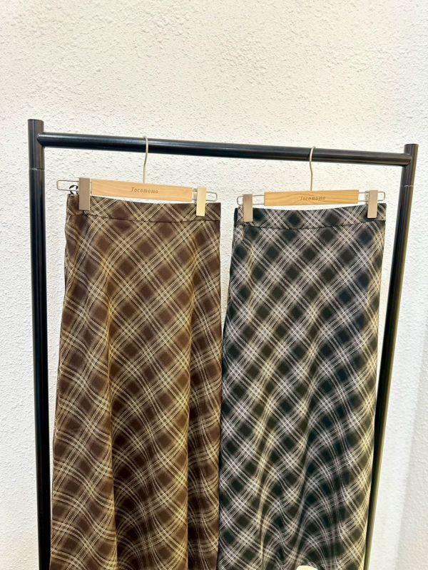 氣質菱格紋長裙 (冬) 