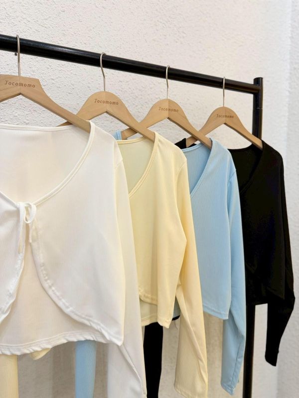 雲朵綿綿長袖罩衫 