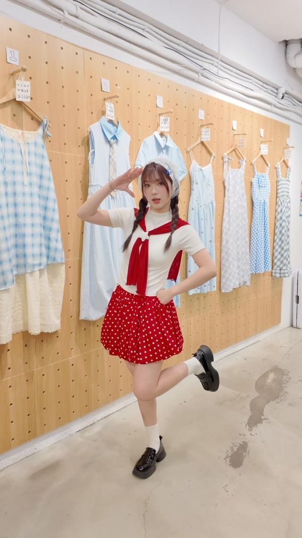 少女點點氣球短裙 