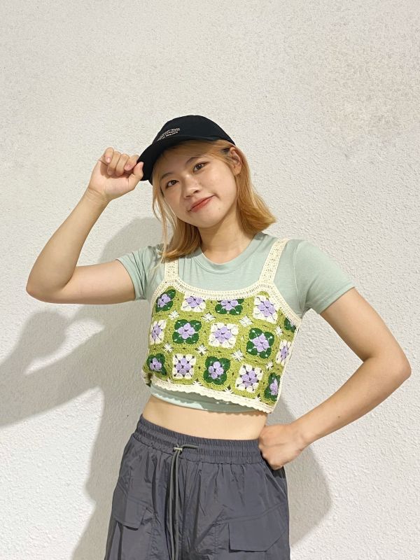 跳色窗花小背心 