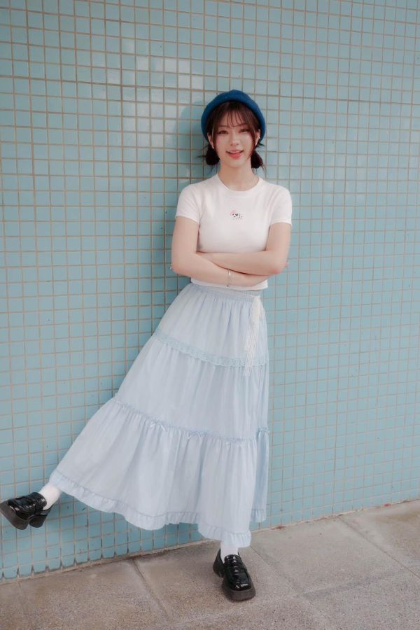 自訂款-可愛牛牛刺繡圓領上衣 (MIT) 