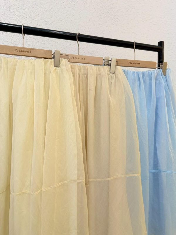 質感透紗雙層長裙 