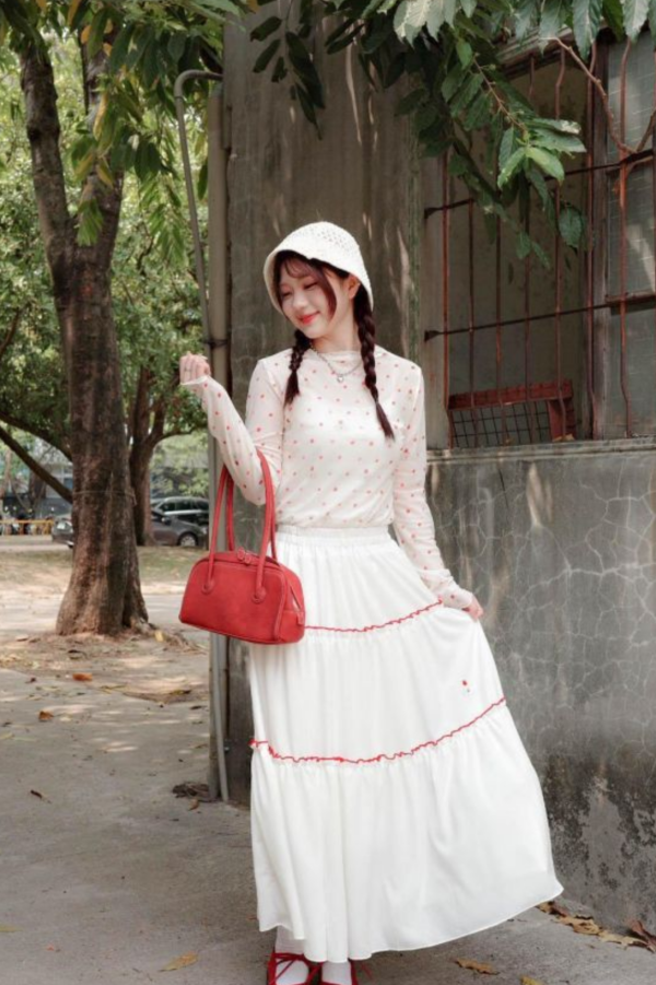 自訂款-蛋糕小狗撞色蛋糕裙 (MIT) 