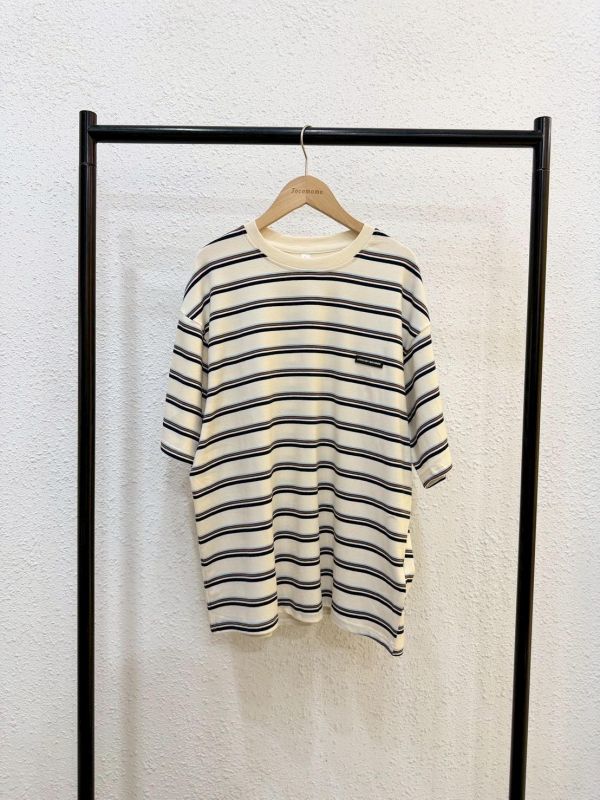 韓系簡約條紋大踢 