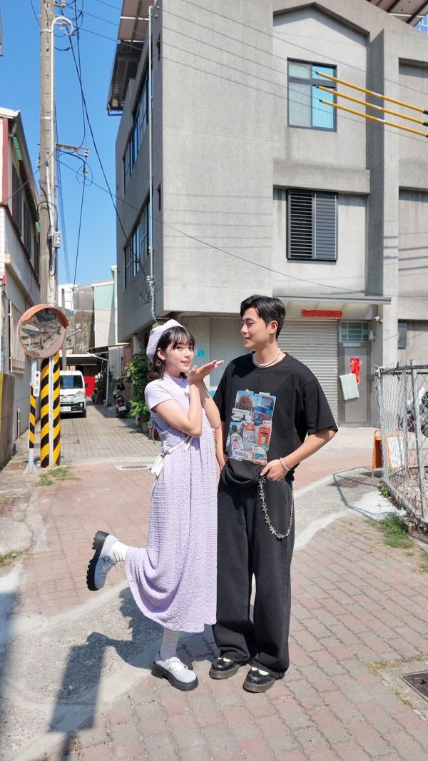 美式拼貼印花大踢 