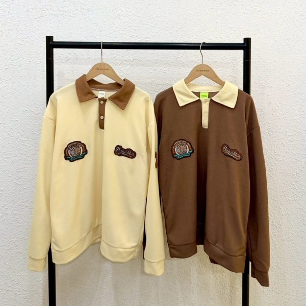 美式POLO領大學踢 (無刷毛) 