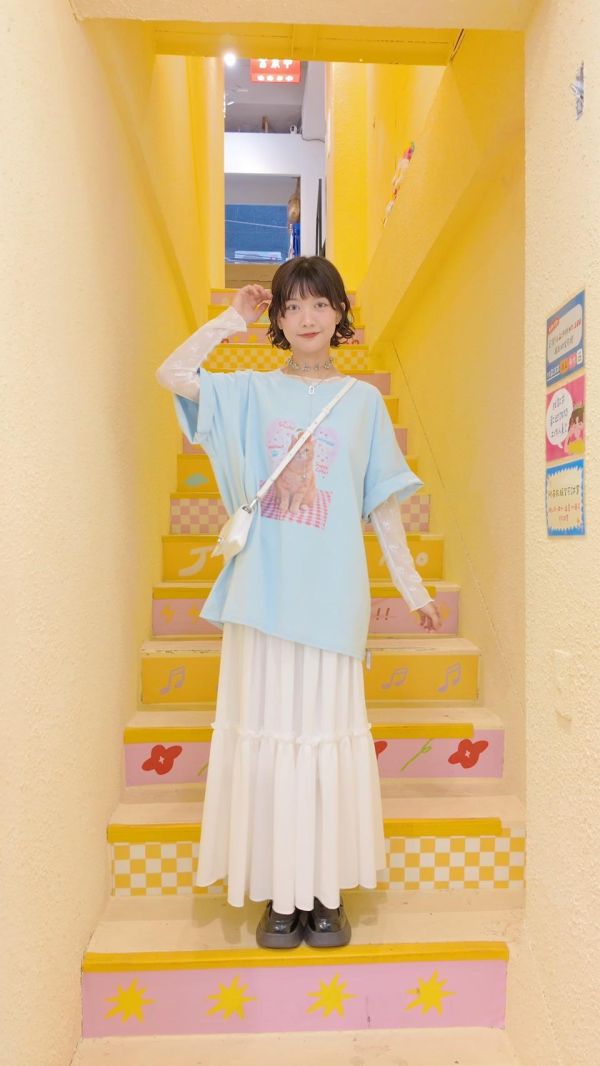 少女蝴蝶結長袖透膚 