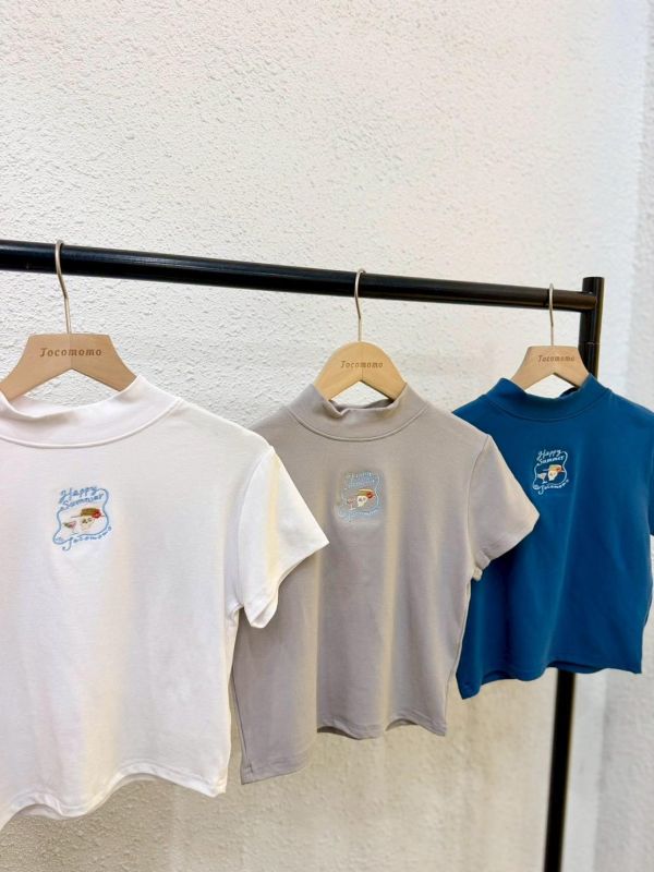 自訂款-夏日骷髏頭刺繡高領上衣 (MIT) 