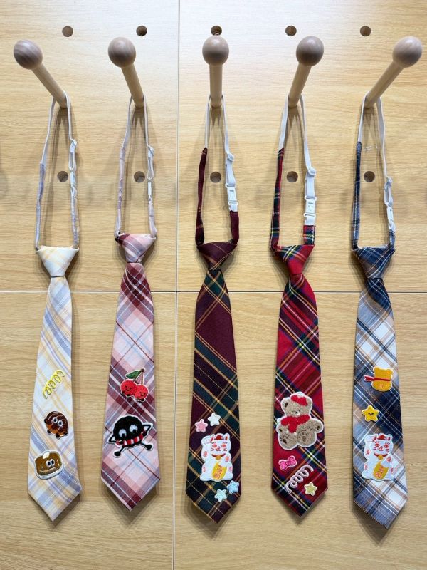 學院風斜紋短領帶 