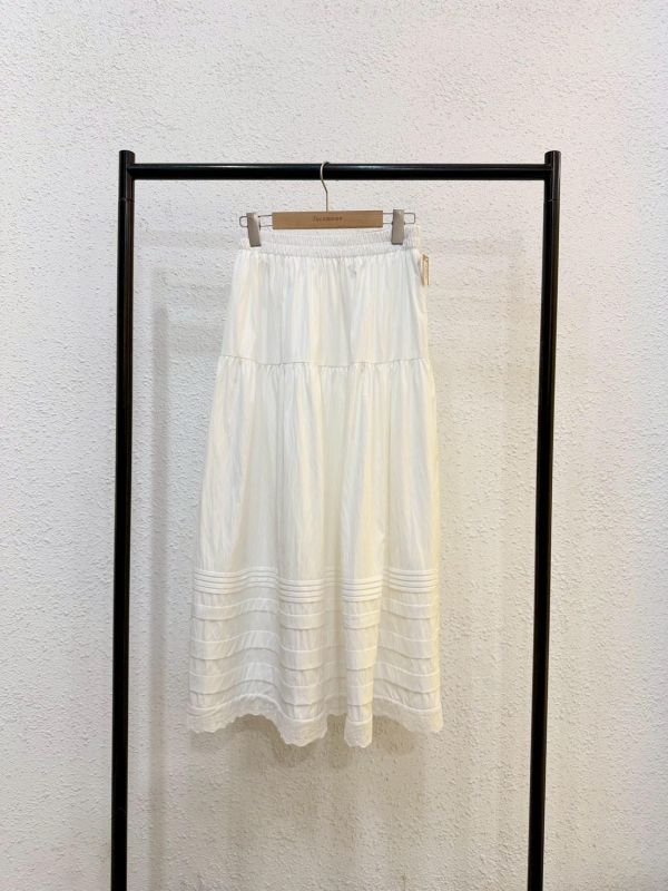 氣質立體橫紋長裙 