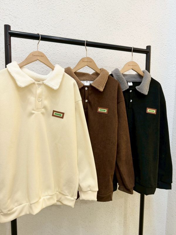 復古毛毛領大學踢 (有刷毛) 