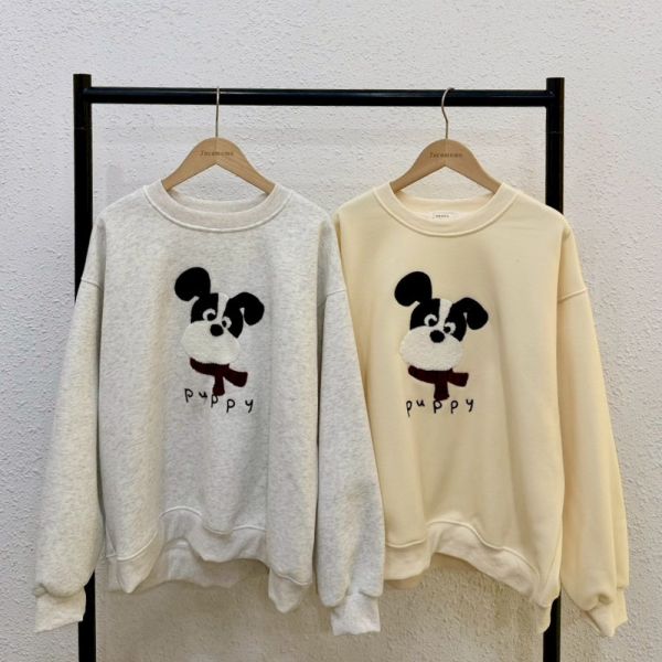 PUPPY刺繡小狗大學踢 (有刷毛) 