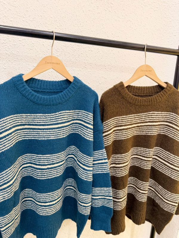 百搭粗細條紋毛衣 