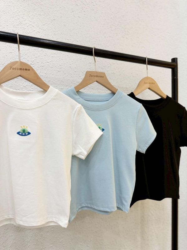 自訂款-外星飛碟刺繡圓領上衣 (MIT) 