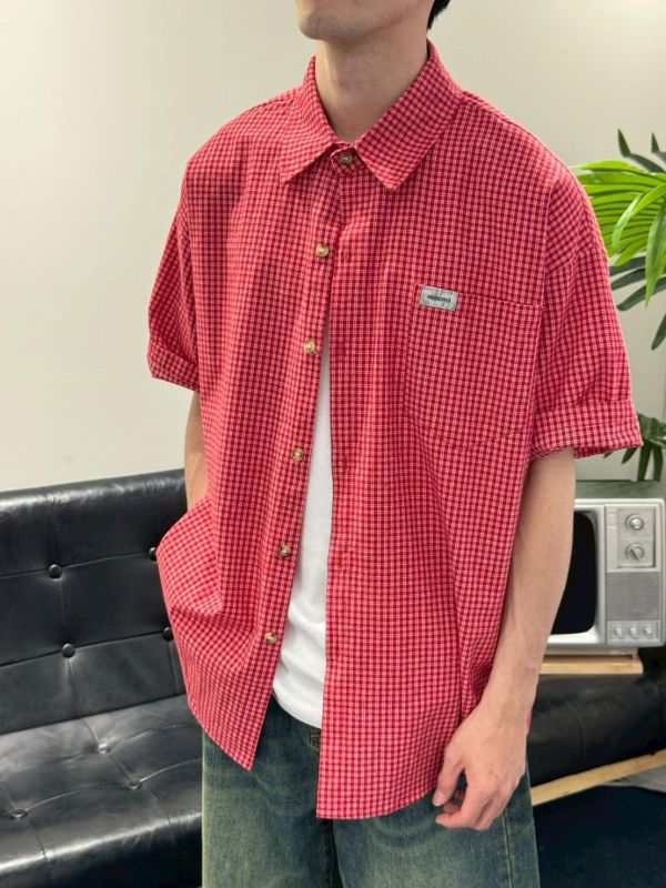 校園風小格紋襯衫 