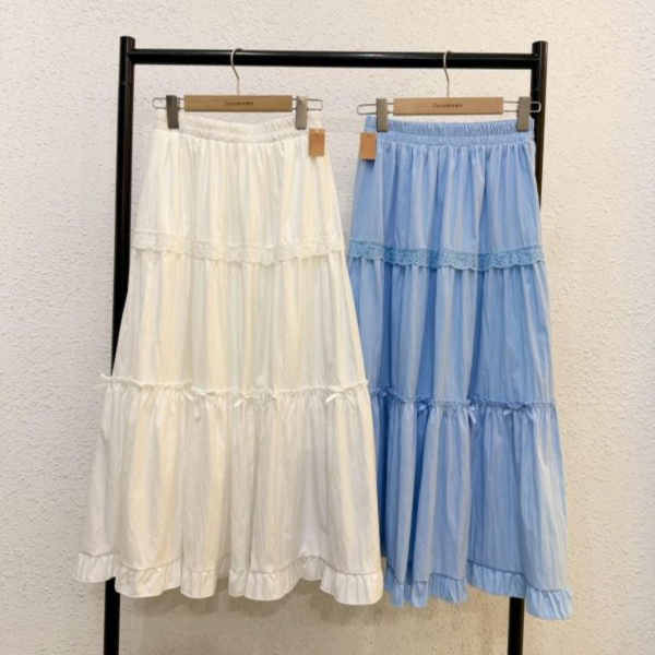 蕾絲小蝴蝶結長裙 