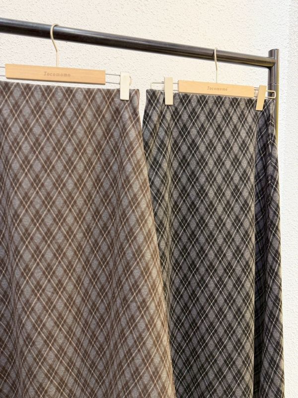 百搭菱格毛呢長裙 (冬) 