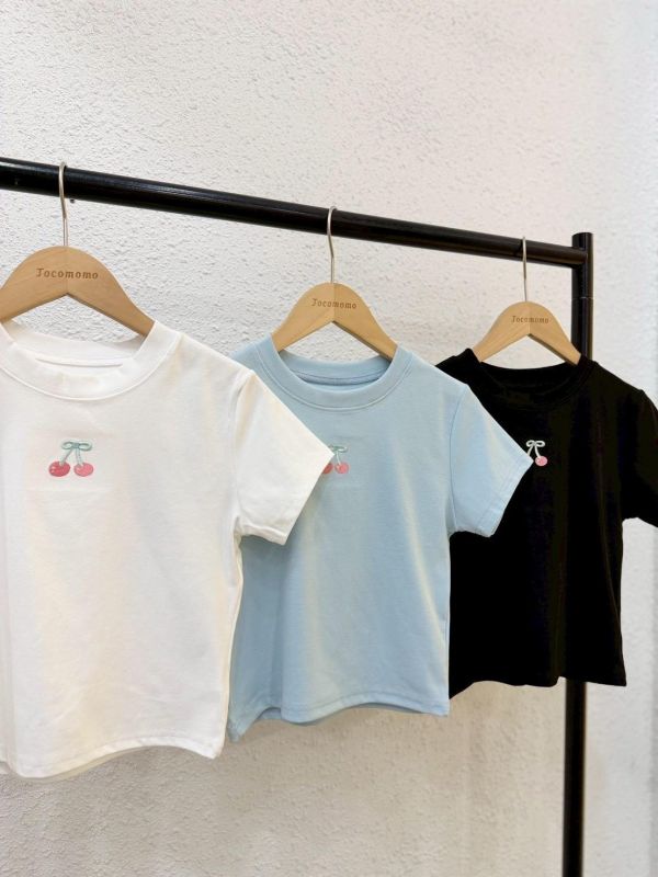 自訂款-小櫻桃刺繡圓領上衣 (MIT) 