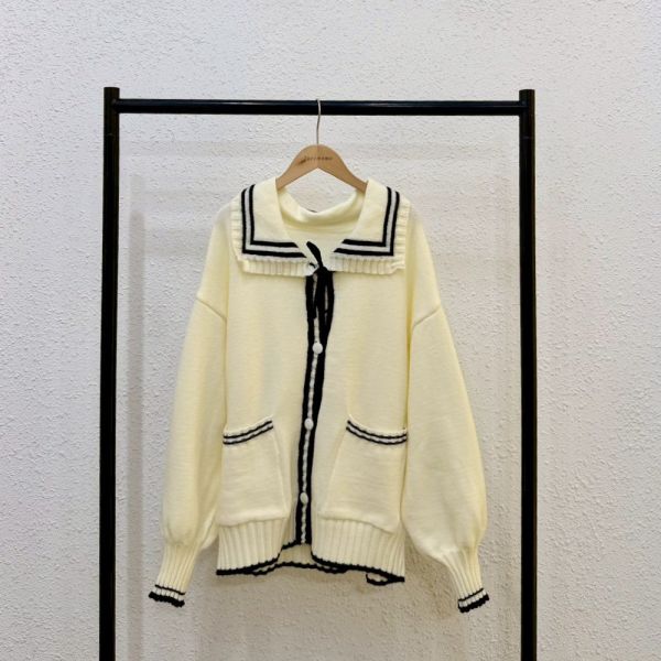學院風水手領針織外套 