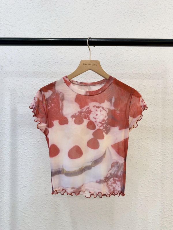 少女蛋糕短袖透膚 