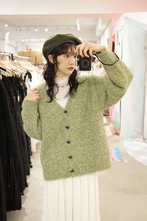 百搭v領針織外套 