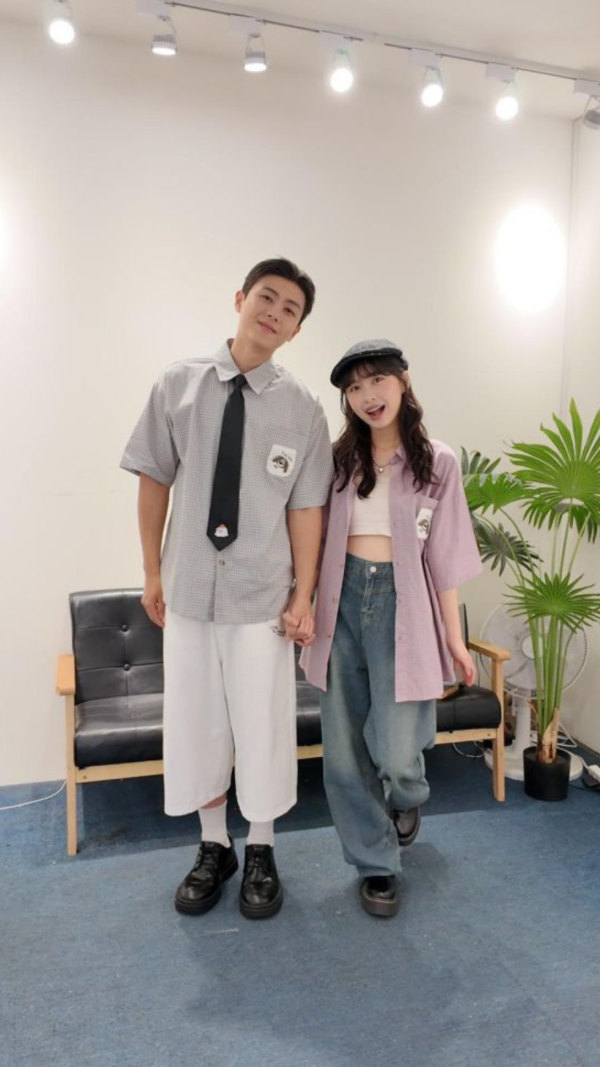 可愛狗狗格紋襯衫 