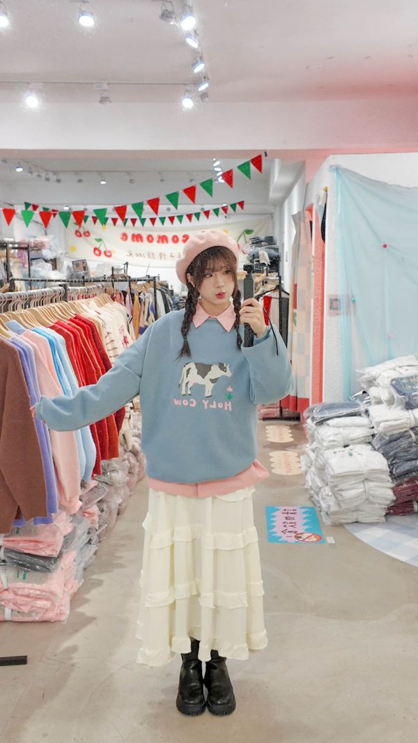 自訂款-可愛牛牛刺繡大學踢 