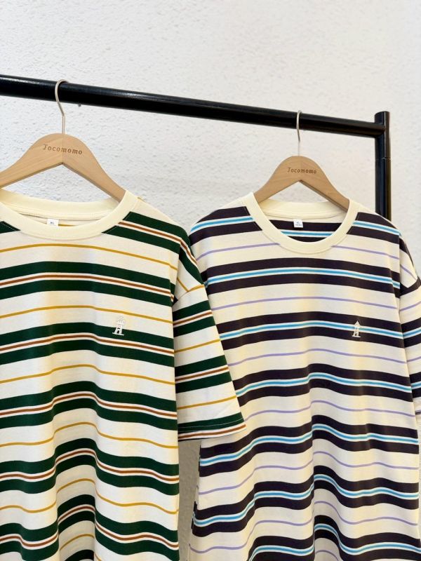 百搭撞色條紋大踢 