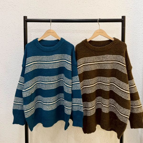 百搭粗細條紋毛衣 