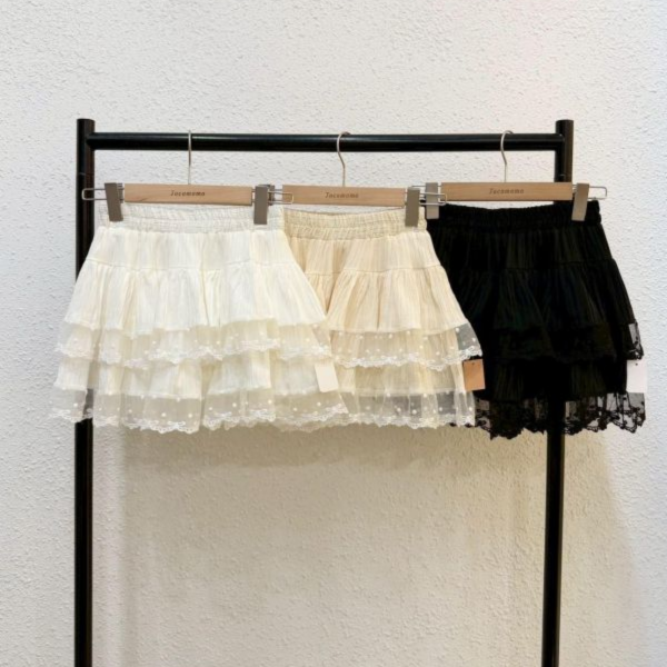 小點點蕾絲蛋糕裙 