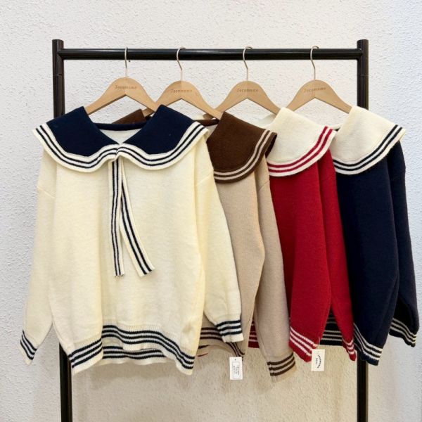 可愛水手風毛衣 