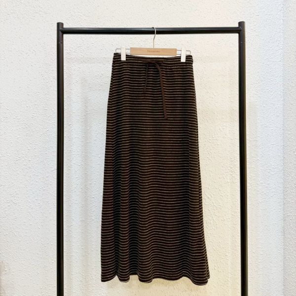 日常舒適條紋長裙 (冬) 