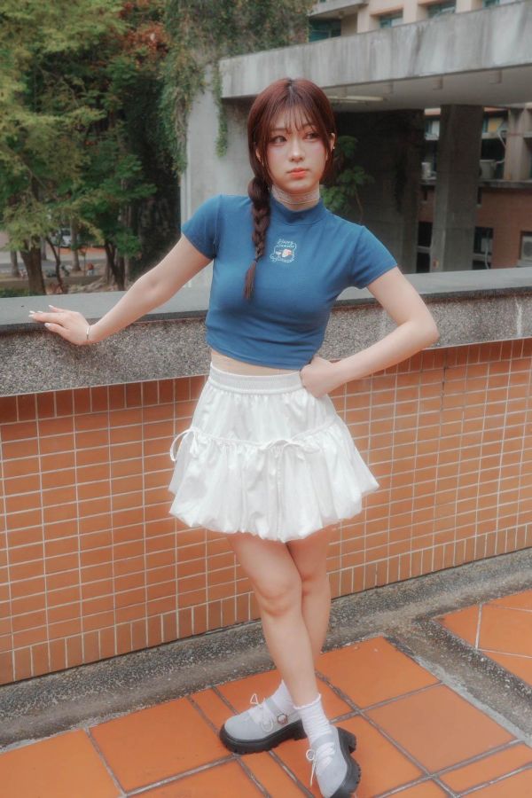 自訂款-夏日骷髏頭刺繡高領上衣 (MIT) 