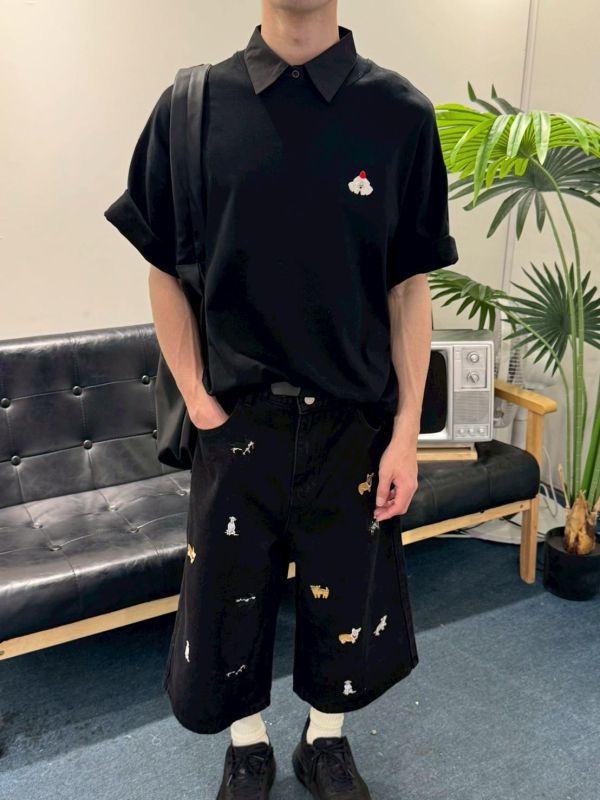 自訂款-蛋糕狗刺繡小圖大踢 (MIT) 