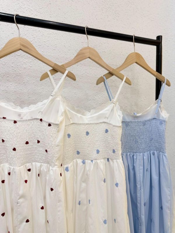 少女愛心收腰長洋裝 