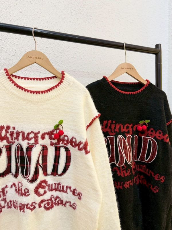 可愛字母櫻桃毛衣 