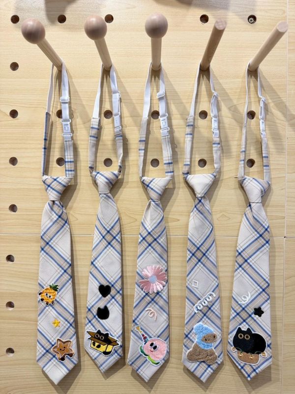 學院風斜紋短領帶 