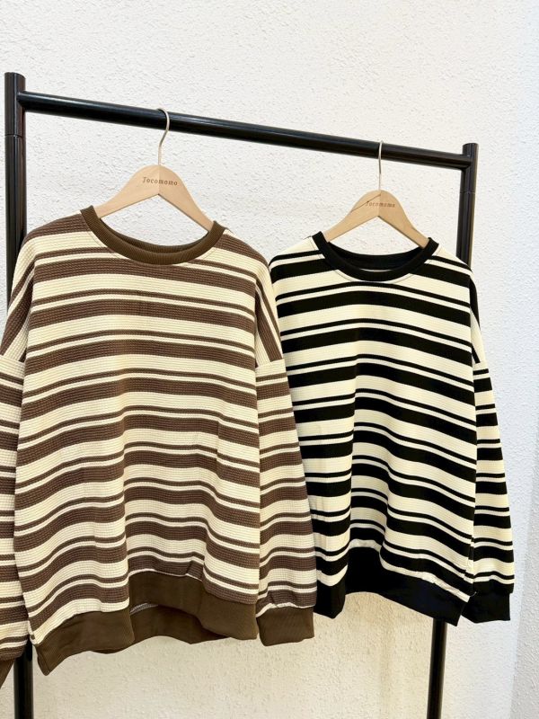 華夫格條紋大學踢 (無刷毛) 