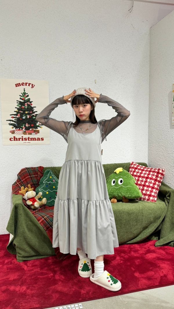 蝴蝶結綁帶蛋糕裙 