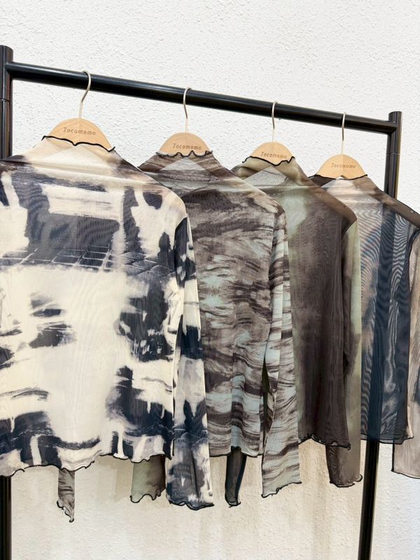 暈染柔霧長袖透膚 